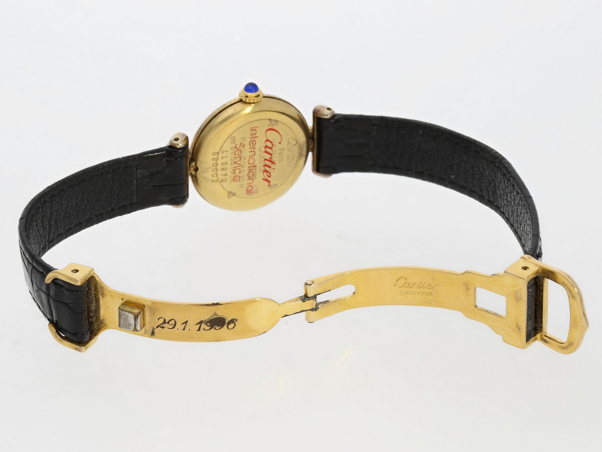 Armbanduhr: edle vintage Damenuhr, Cartier "Vermeil" - Image 2 of 2