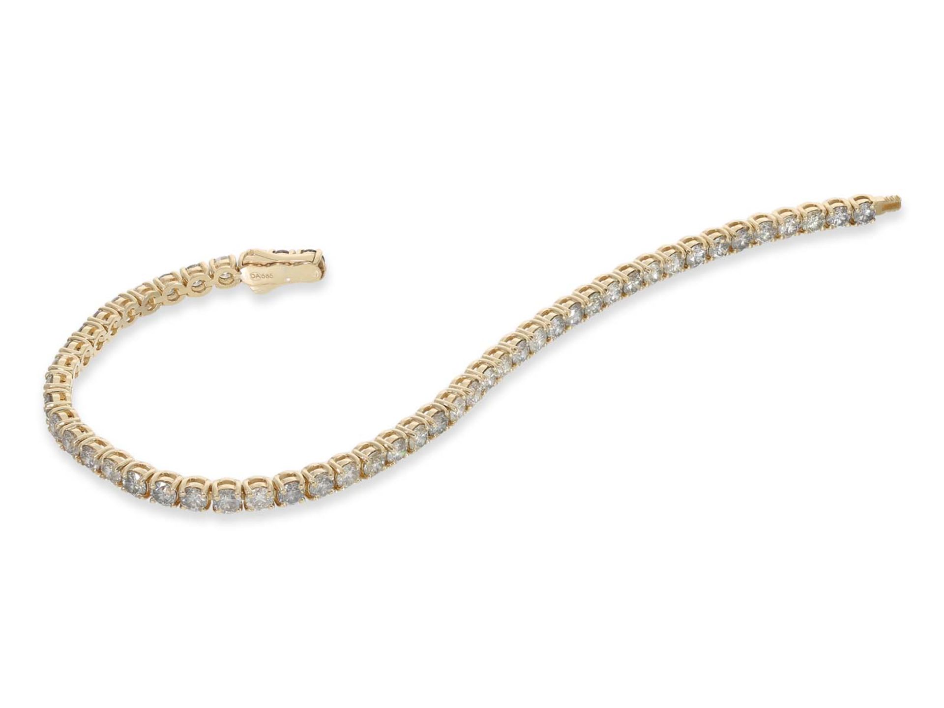 Bracelet: high quality, formerly expensive tennis bracelet with diamonds, ca.7ct - Image 2 of 2