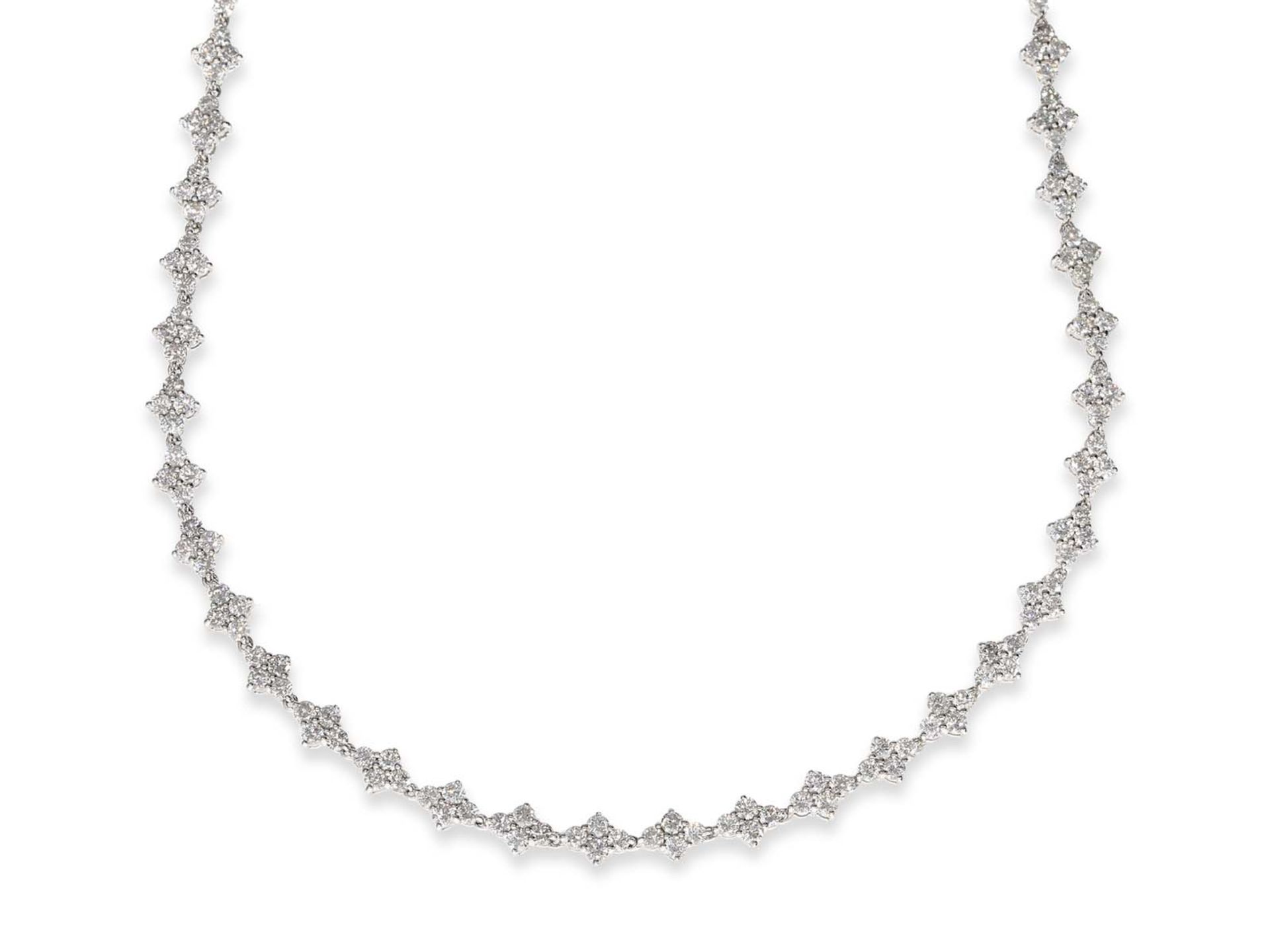 Kette/Collier: sehr dekoratives hochkarätig besetztes Brillantcollier, insgesamt ca. 9,25ct, neuwert - Image 2 of 3