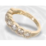 Ring: moderner Brillant-Goldschmiedering in 14K Gold, ca. 2,1ct