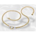 Kette/Collier: sehr hochwertiges vintage Brillant-Goldschmiedecollier mit feinem Brillant von 1,12ct