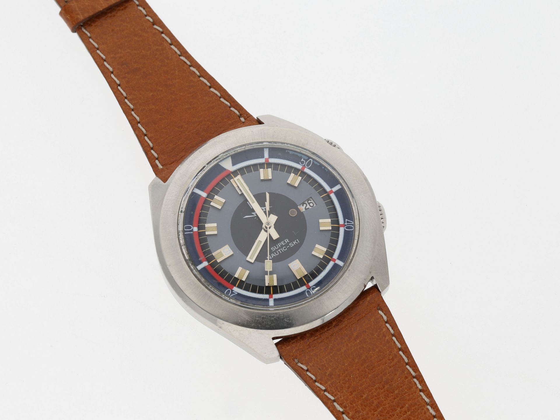 Armbanduhr: seltene vintage Sportuhr/Taucheruhr, LIP Super Nautic-Ski Electronic, 1970er-Jahre