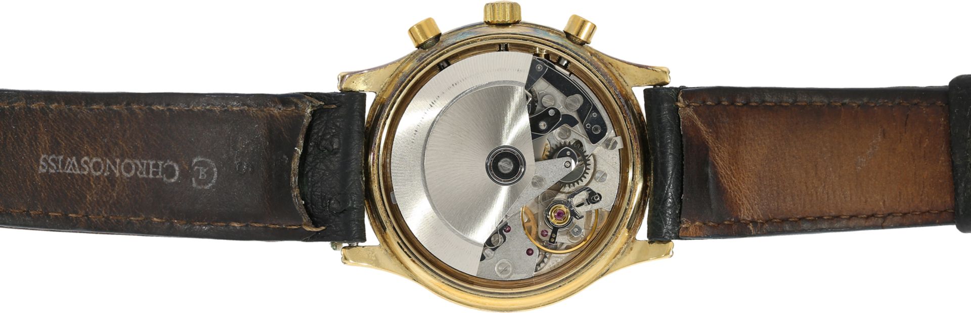 Armbanduhr: vintage Chronoswiss Chronograph mit Kalender und Mondphase, Ref.77990, ca.1985 - Bild 3 aus 4