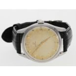 Armbanduhr: große vintage Herrenarmbanduhr mit Zentralsekunde, Marke Omega, Handaufzug, Ref. 2640-6,