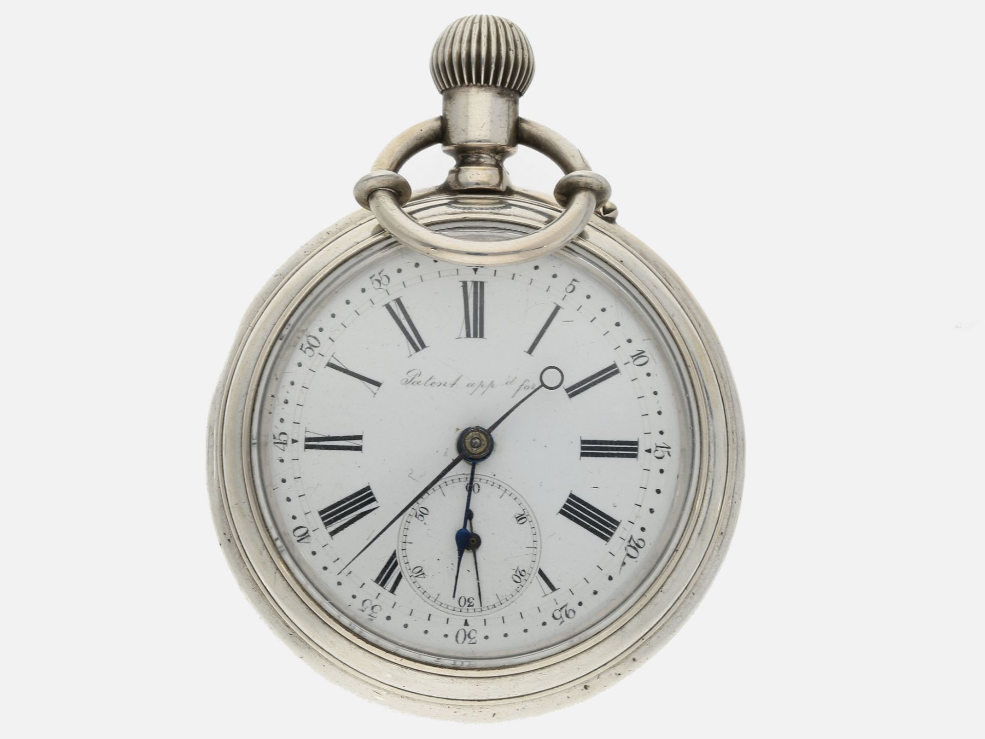 Taschenuhr: frühe, sehr seltene doppelseitige Taschenuhr mit Chronograph, verm. England um 1870, Ank