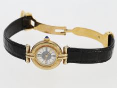 Armbanduhr: edle vintage Damenuhr, Cartier "Vermeil"