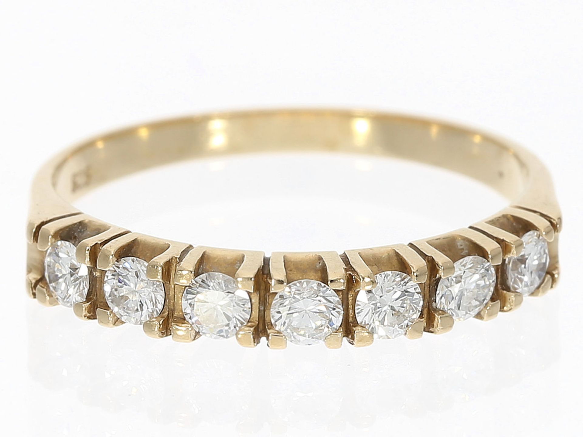 Ring: klassischer vintage Brillantring, insgesamt ca. 0,42ct, 14K Gold