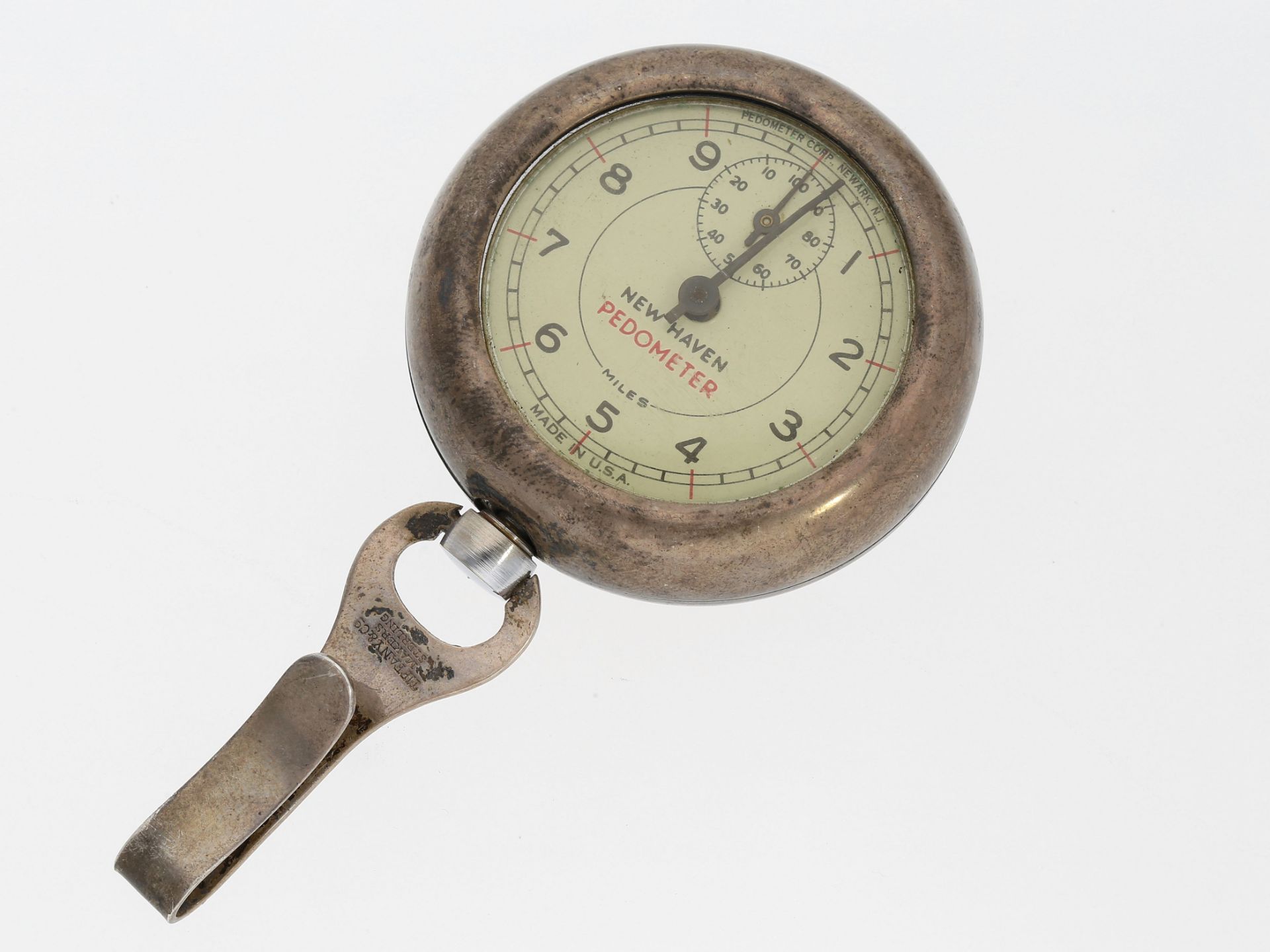 Pedometer: altes Taschenpedometer, New Haven Pedometer, Tiffany Maker's Sterling