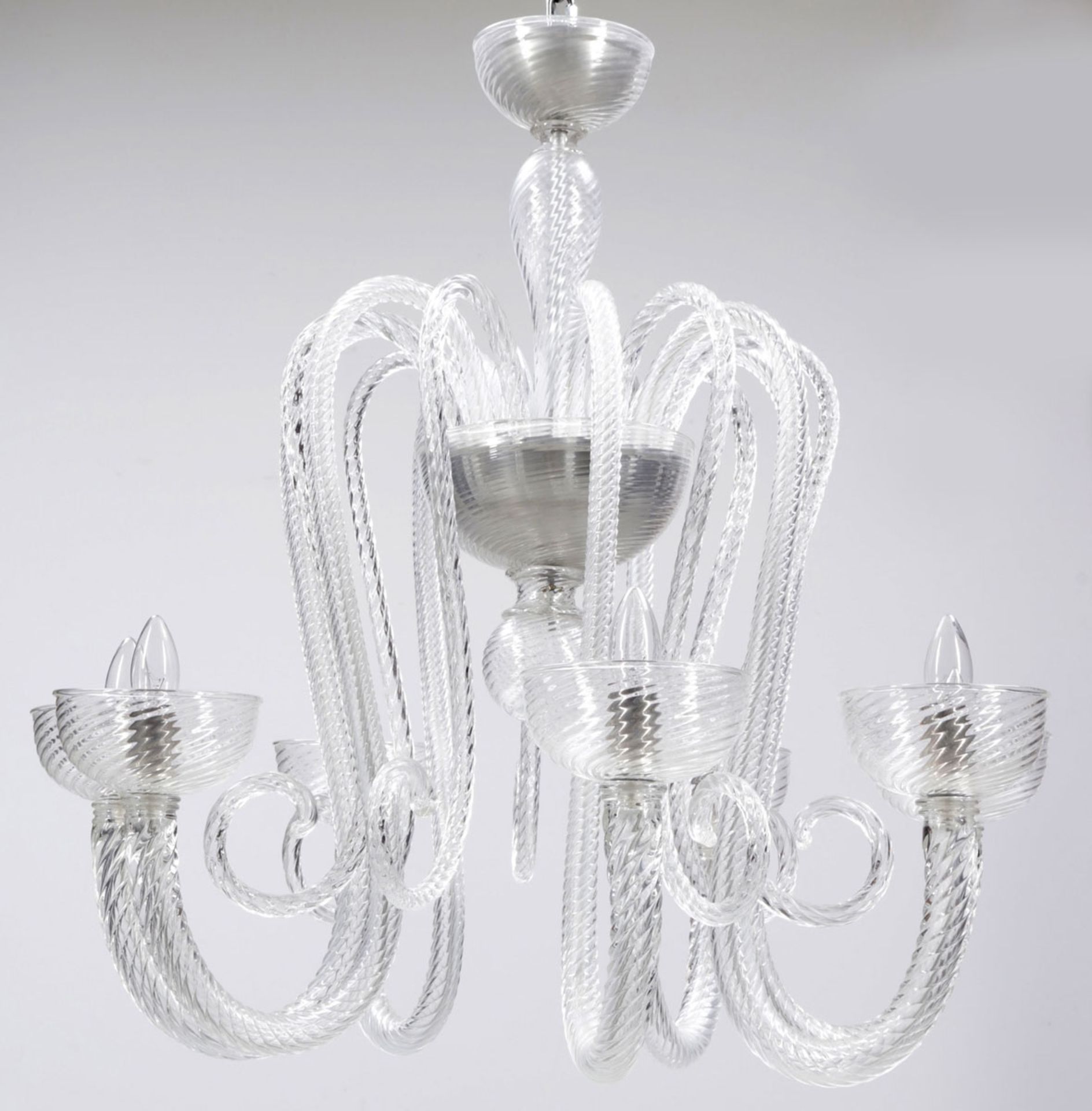 7flg. Murano DeckenlampeBarovier & Toso/Venedig/Italien. Glas. 110 x 80 cm.