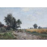 Philipp Röth1841 Darmstadt - 1921 München - Landschaft mit Schafherde - Öl/Lwd. 26 x 37,5