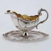 Sauciere auf Presentoir im Barock Stil Conrad Phillip Wilhelm Range/Kassel, um 1890. 800er Si