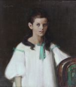 Fritz Erler 1868 Frankenstein/Schlesien - 1940 München - Mädchen in weißem Kleid (Bildnis