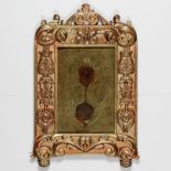 Bilderrahmen 19. Jahrhundert. Bronze, feuervergoldet. Maße innen / außen: 17,8 x 11,8 cm /