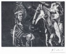 Pablo Picasso 1881 Malaga - 1973 Mougins - Ohne Titel (15 mars 1970 III) - Mezzotintoradierun