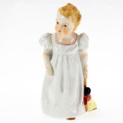 Mädchen mit Puppe Staatliche Porzellan Manufaktur, Meissen 1996. - Hentschel-Kind - Porzella