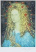 Ernst Fuchs 1930 Wien - 2015 Wien - "Eva-Christina" - Farblithografie/Papier. 101/390. 49,8 x