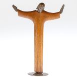 Franz Hagenauer 1906 Wien - 1986 Salzburg - Christus - Holz. Messing. H. 24 cm. Unterseitig g