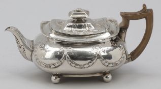 Teekanne George III / Tea Pot London/England, um 1807 /08. 925er Silber. Punzen: Herst.-Marke