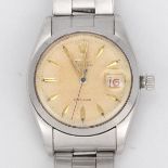 Rolex - Armbanduhr - Vintage von 1945 Fa. Rolex, Swiss. Modell: Oyster Perpetual Date. Edelst