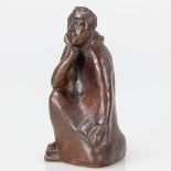 Heinz Bentele 1902 Köln - 1983 Köln - Albertus Magnus - Bronze. Braun patiniert. H. 23,2 cm