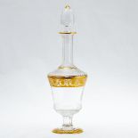 Karaffe mit Stöpsel "Thistle Gold" Verreries & Cristalleries de Saint Louis, 2. Hälfte 20.
