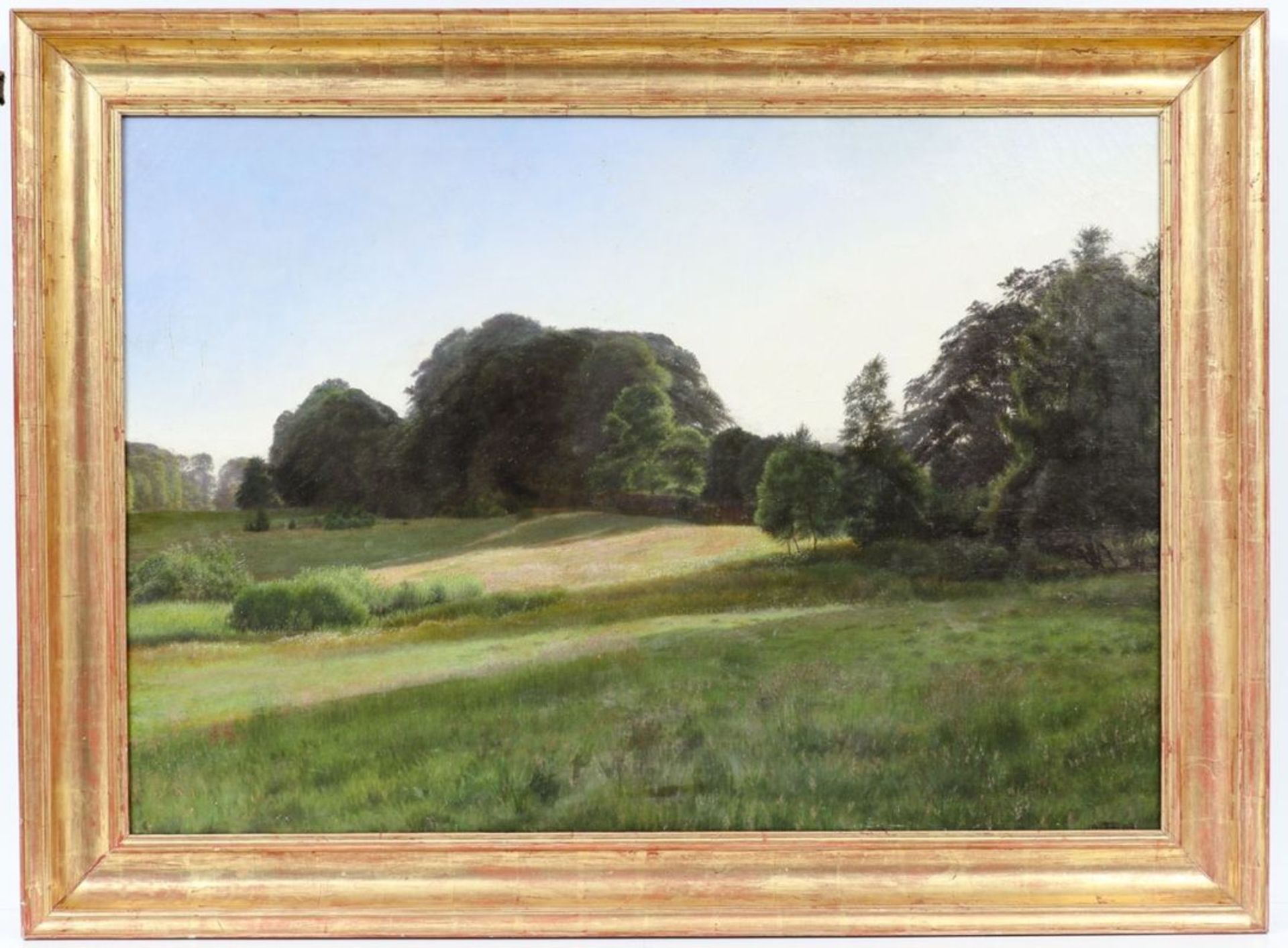 George Henri Boughton 1833 Norwich - 1905 London - Englische Sommerlandschaft - Öl/Lwd. 84 x - Bild 2 aus 2