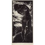 Hanns Nienhold 1895 - 1976 - Weiblicher Akt - Holzschnitt/Japan. 1/30. 33 x 16 cm, 36,5 x 27,