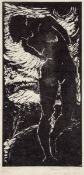Hanns Nienhold 1895 - 1976 - Weiblicher Akt - Holzschnitt/Japan. 1/30. 33 x 16 cm, 36,5 x 27,