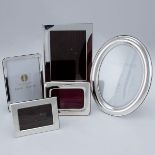 5 Fotorahmen 925er Silber. Punzen: Herst.-Marke, 925. Best. 1 gr. Fotorahmen 17,3 x 12,4 cm u