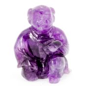 Junger buddhistischer Mönch China, 20. Jahrhundert. Amethyst. H. 5,5 cm. Junger Mönchsschü