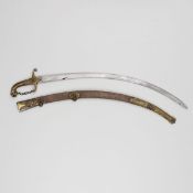 Säbel (Saif) Anfang 19. Jahrhundert. L. mit / ohne Griff ca. 88,5 / 77 cm. Griff an Parierst