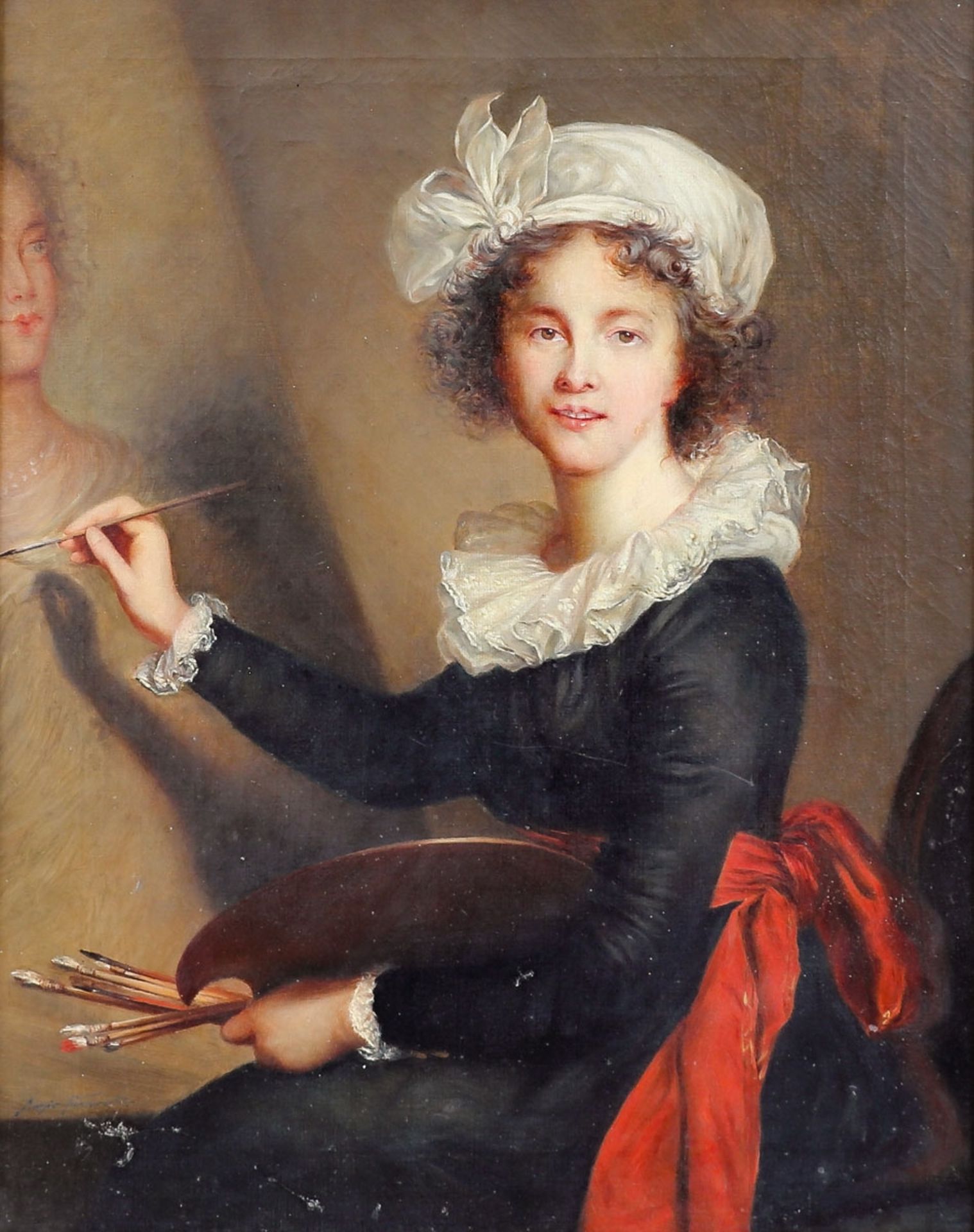 Elisabeth Vigée Lebrun 1755 Paris - 1842 Louveciennes Kopist nach - Selbstbildnis vor der St