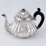 Biedermeier Teekanne Hermann Friedrich Wilhelm Bückmann/Hannover, um 1850. 750er Silber. Pun