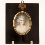 George Engleheart 1750 Kew - 1829 Blackheath attr. - Bildnis einer Dame (Lady Shelly) - Aquar