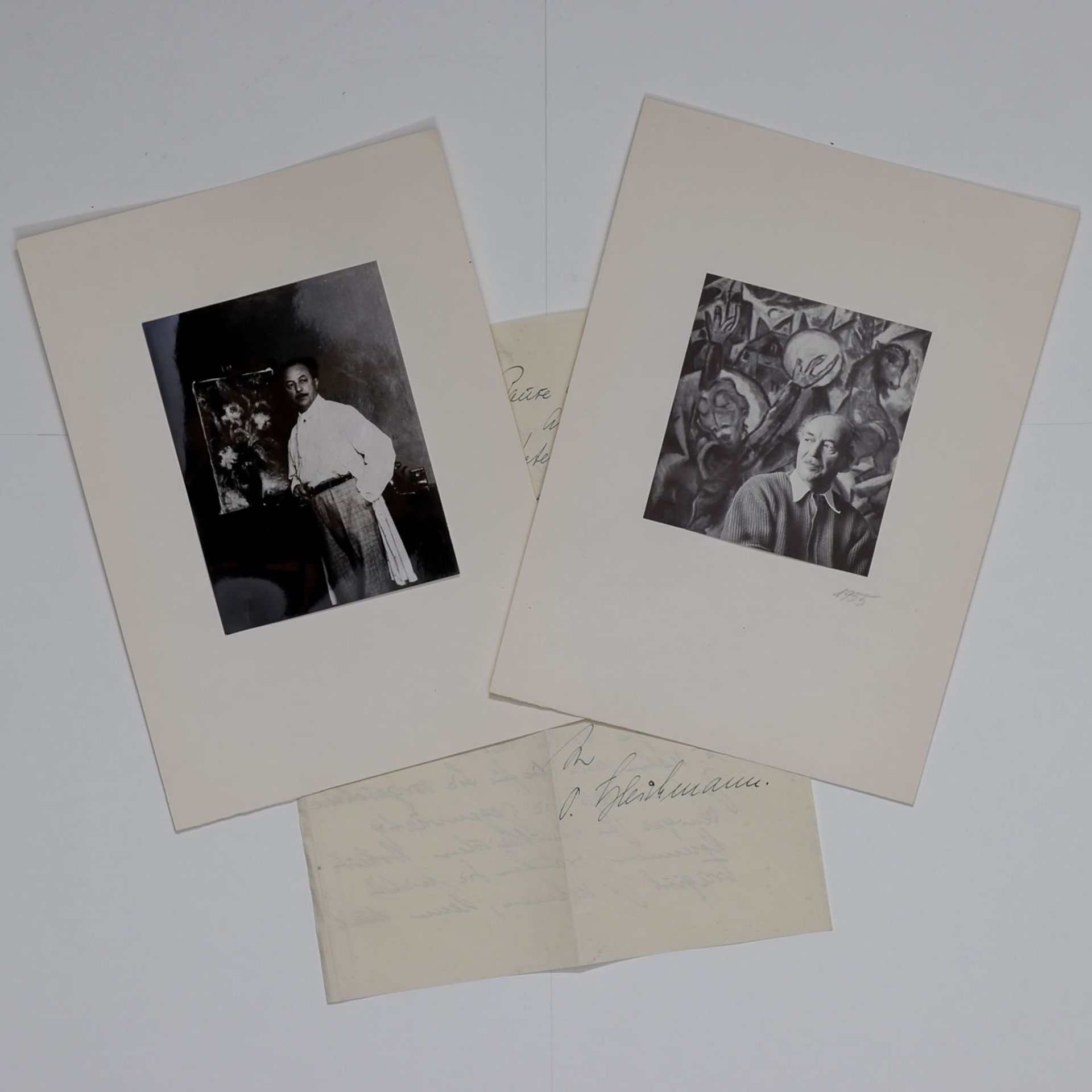 Otto Gleichmann 1887 Mainz - 1963 Hannover - "Braut mit Blumenstrauß" - Bleistift/Papier auf - Bild 4 aus 4