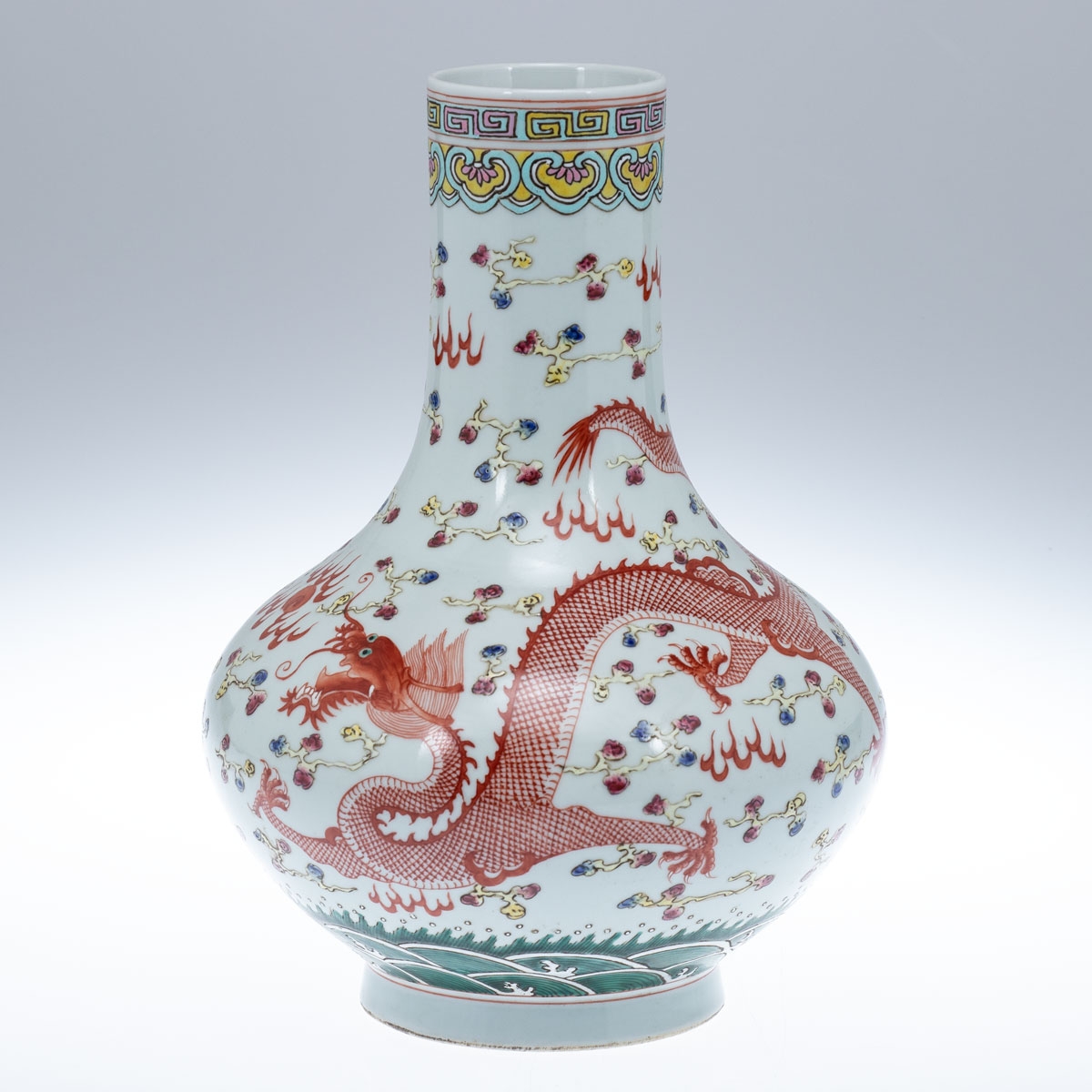 Vase China, Qing-Dynastie, um