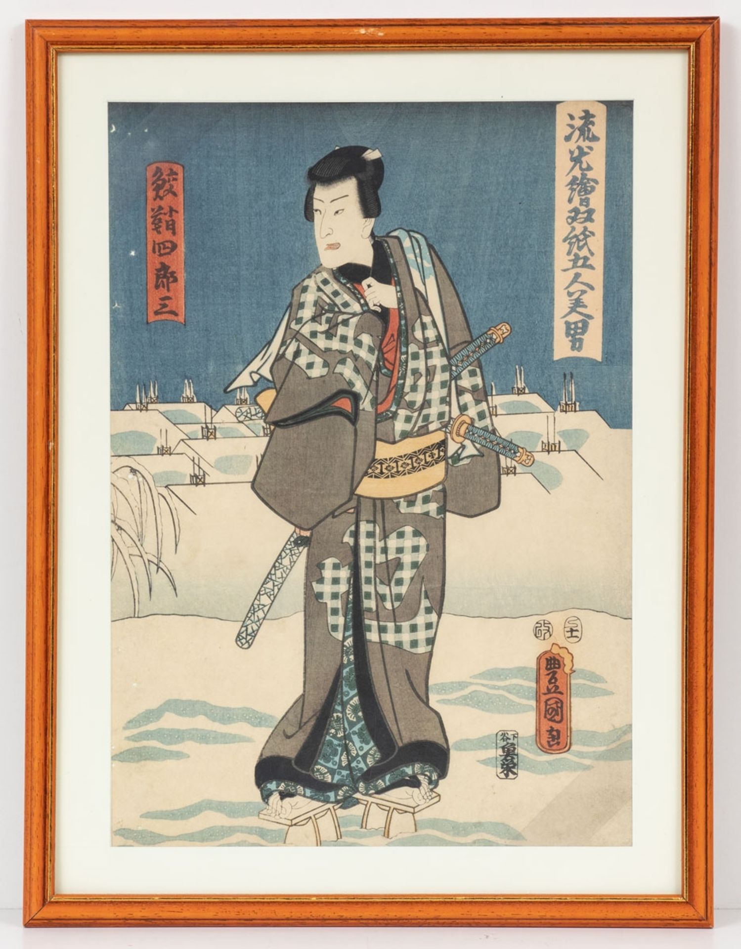 Ukiyo-e Farbholzschnitt Japan, 19. - Image 2 of 2