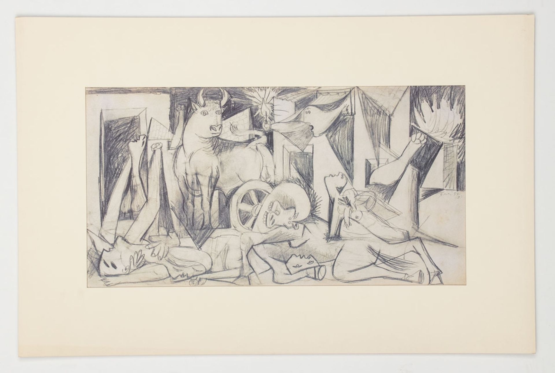 Pablo Picasso 1881 Malaga - 1973 Mougins - Mappe zu "Guernica" - Image 2 of 6