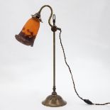 Jugendstil Tischlampe. Muller Frères, Lunéville um 1920.