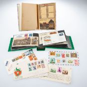 Album mit hist. Briefmarken, Postkarten, Briefumschlägen. 1874 bis 1974