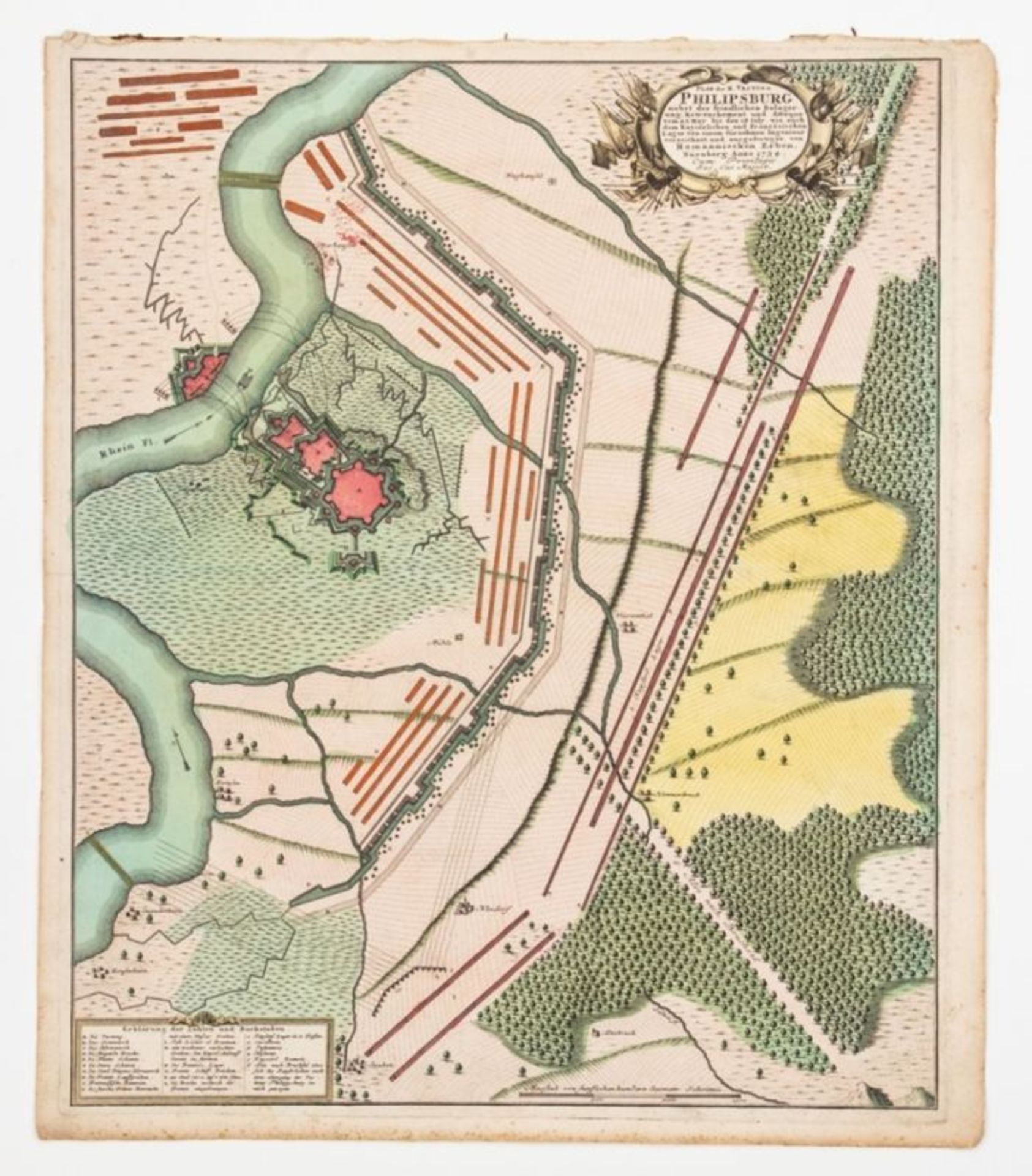 Homanns Erben, Plan der R. Vestung Philipsburg - Bild 2 aus 2