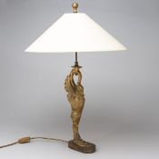 Seltene 2flg. Jugendstil Tischlampe