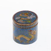 Cloisonné-Dose, China 20. Jahrhundert