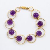 Mid-Century Armband mit Amethysten