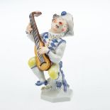 Figur: Lautenspieler - aus der Intermezzo-Zwergenkapelle. Paul Scheurich. Meissen 1988.