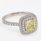 Cushion-Diamantring 1.51 ct