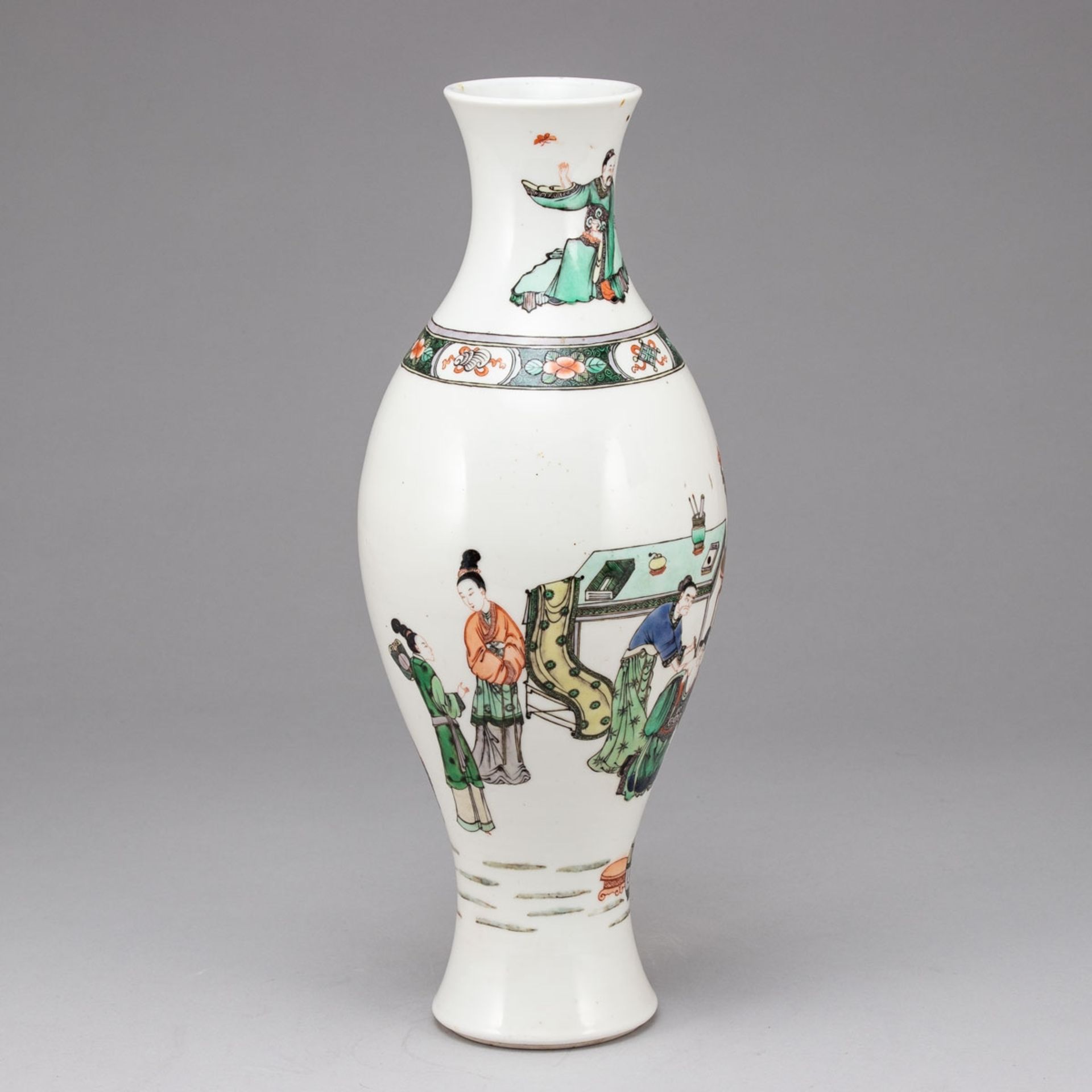 Famille Verte-Vase, China Qing-Dynastie - Bild 2 aus 2