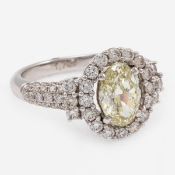 Brillantring mit ovalem Solitär-Diamant 1.71 ct