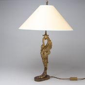 Seltene 2flg. Jugendstil Tischlampe