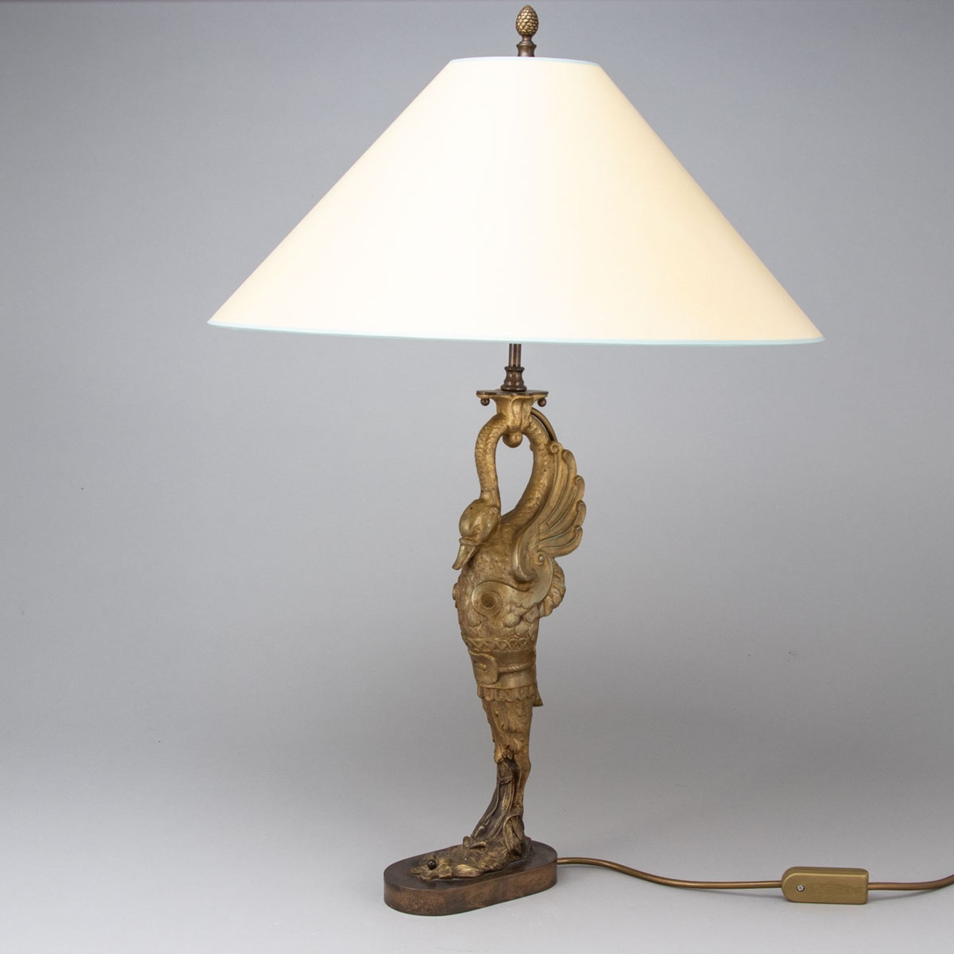 Seltene 2flg. Jugendstil Tischlampe